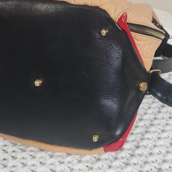 Marino Orlandi backpack or shoulder bag Huge-os with gold hardware - Picture 7 of 11